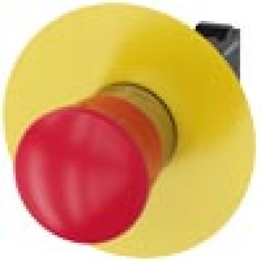 EMERGENCY STOP mushroom pushbutton 22 mm round metal red 1 NC springlo