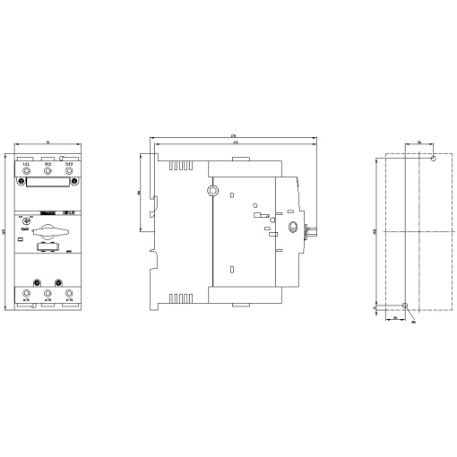 Circuit breaker S3 system protection without phase failure protection 4563 A