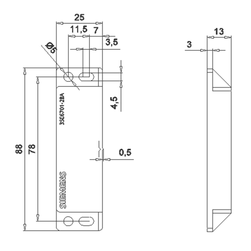 Switching magnet rectangular large with 8 mm switching interval