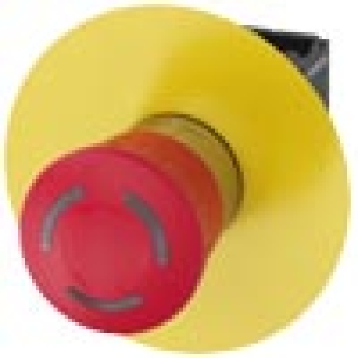 EMERGENCY STOP mushroom pushbutton can be illuminated 22 mm round metal 