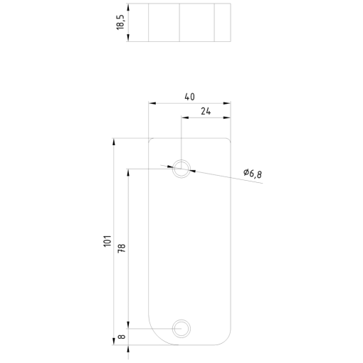 Mounting plate for 3SE64 RFID safety switch with tumbler