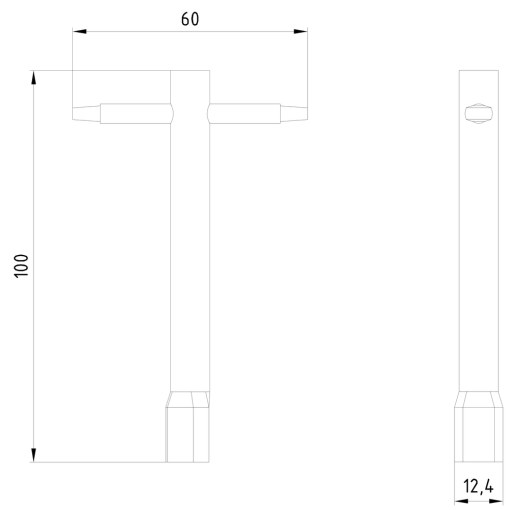 Triangular key for 3SE64 RFID safety switch with escape release