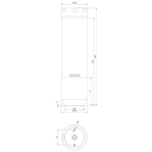 Electronically configurable signaling column 9 segments with acoustics M12