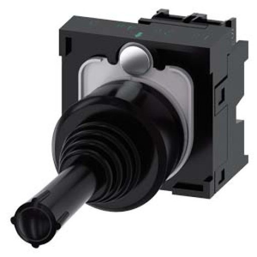 Coordinate switch, 22 mm, round, plastic, black, 2 switch positions, vertical...