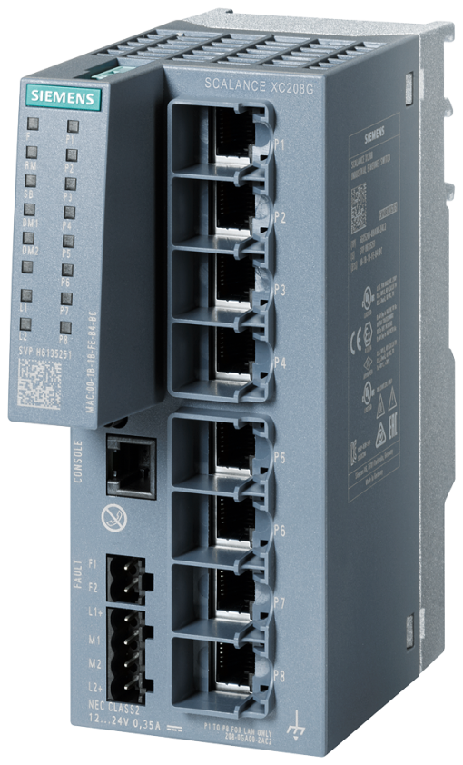 SCALANCE XC208G managed Layer 2 switch 8x RJ45