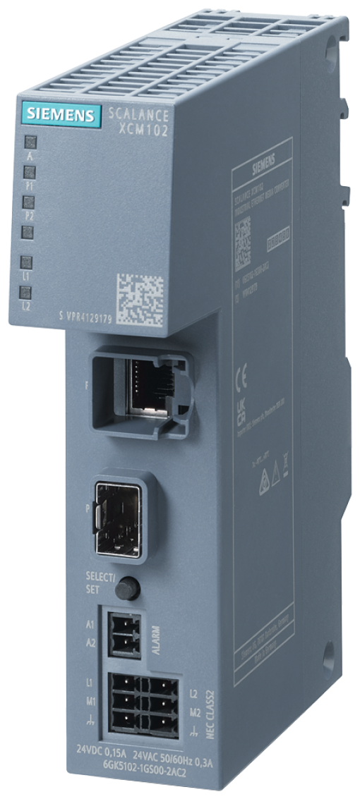 SCALANCE XCM102 IE media converter 1x 101001000 Mbits RJ45 1x 1 Gbits SFP