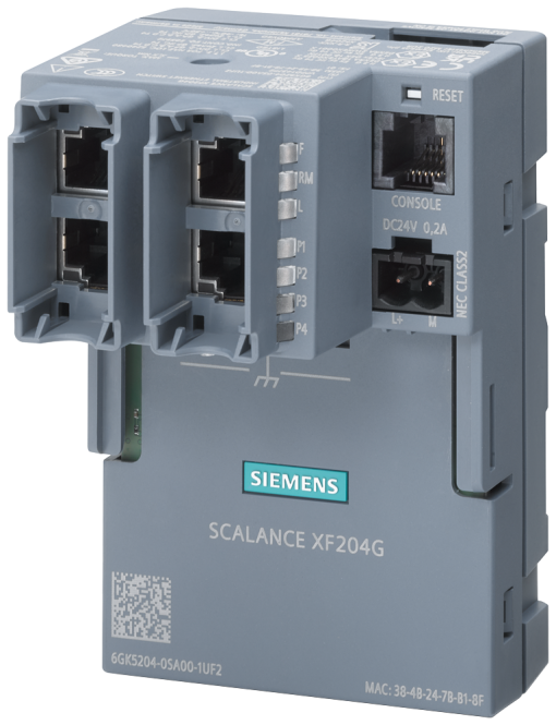 SCALANCE XF204G manageable Layer 2 IE switch 4x101001000 Mbps RJ45