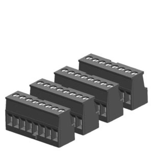 SIMATIC S71200 Tinplated joint block 8 pins keyed right screw PU 4