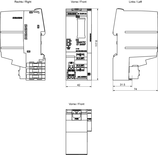 SIMATIC ET 200SP IM 1556 PN BA With server module