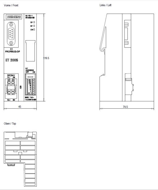 SIMATIC ET 200S IM 1511 ST