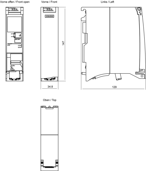 SIMATIC ET 200MP IM 1555 PN BA For up to 12 IO modules