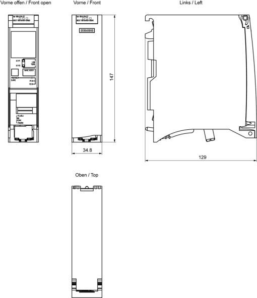 SIMATIC ET 200MP IM 1555 PN ST For up to 30 IO modules