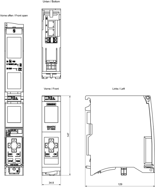 SIMATIC S71500 CPU 15111 PN
