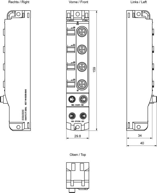 SIMATIC ET 200AL AI 4xRTDTC 4x M12