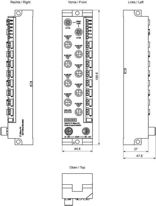 SIMATIC ET 200eco PN CM 8xIOLink M12L 8x M12