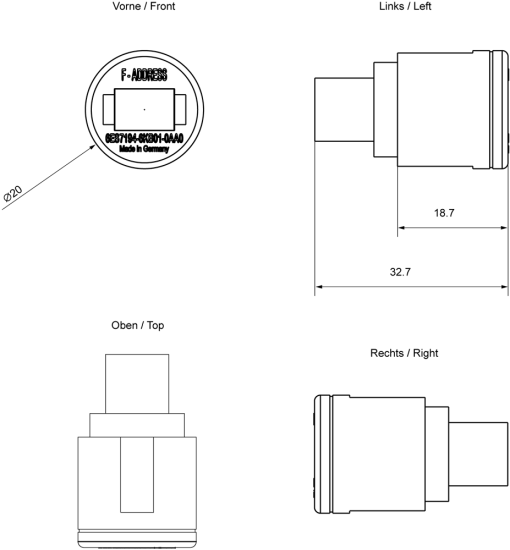 SIMATIC DP eCoding plug metal