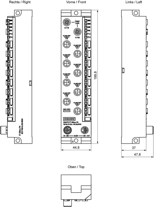 SIMATIC ET 200eco PN CM 8xIOLink M12L 8x M12