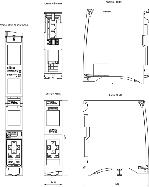 SIMATIC S71500 CPU 1513F1 PN