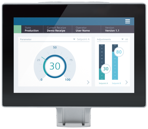 SIMATIC HMI MTP1200 Unified Comfort PRO Neutral Front Prepared for pedestal a