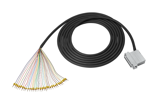 Round cable 32 pole DSub female to end sleeve shielded 50m