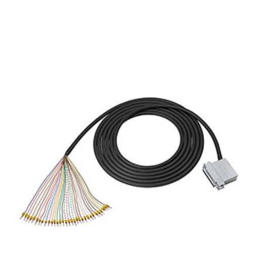 Round cable 32 pole DSub female to end sleeve shielded 50m