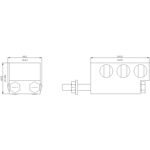 circular conduc terminal TA73 5 x 300600 kcmil for 5 cables 1 unit access