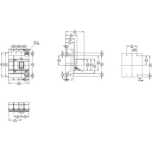 Circuit breaker 3VA5 UL frame 800 breaking capacity class M 35 kA  480 V 4pole