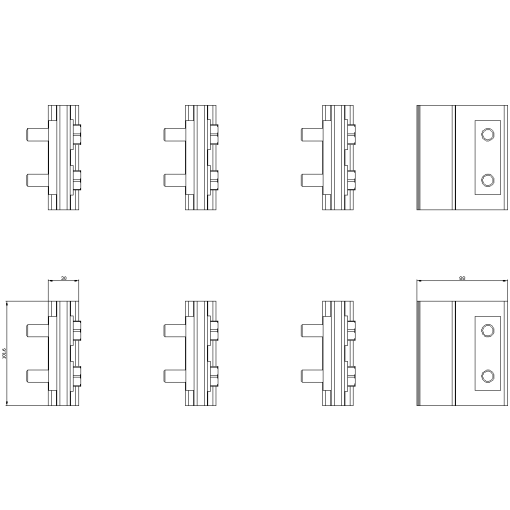 Blades Spare part for cradle guide frame rear walls with with rear vertica