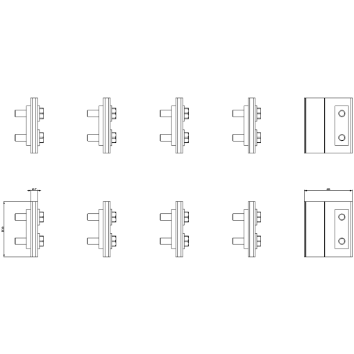Blades Spare part for cradle guide frame rear walls with with rear vertica