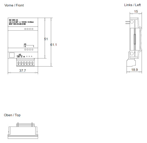 SIMATIC S71200 SB 1232 AQ 1x12 bit