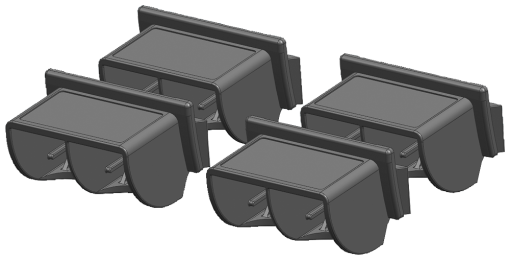 SIMATIC S71200 Strain relief RJ45 Dual port PU 4