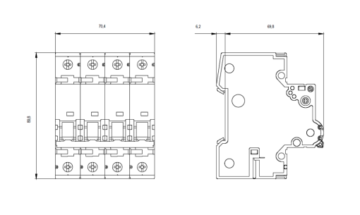 DC isolator 1000V DC, 63A
