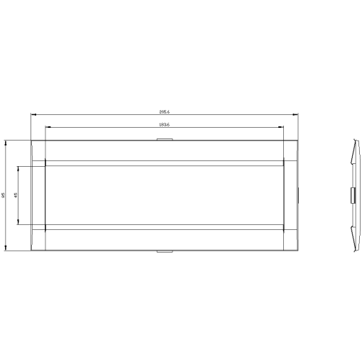 Cover frame 183.6x 45.65 mm WxH accessory