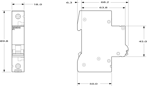 OFF switch 100 A 1-pole, with red handle