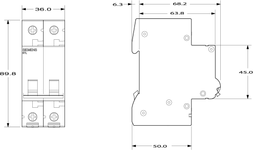 OFF switch 100 A 2-pole, with red handle