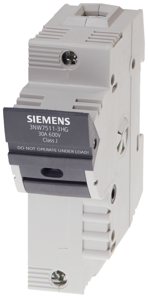 SENTRON, fuse holder, class J, 1-pole, In 30 A, Un AC 600 V