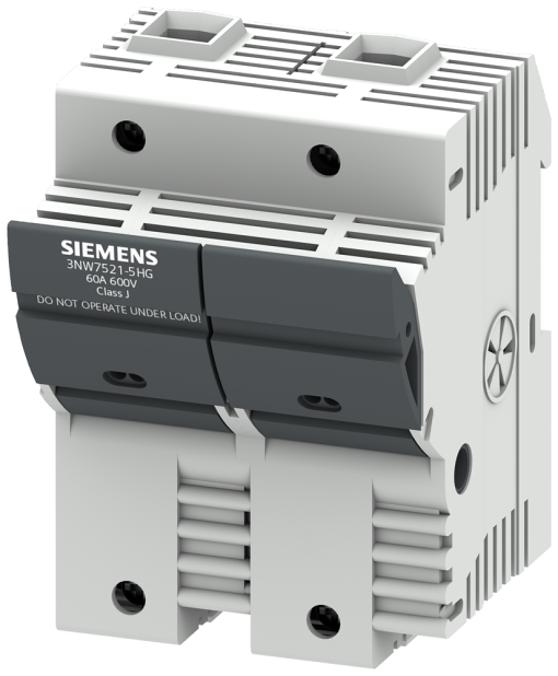 SENTRON, fuse holder, class J, 2-pole, In 60 A, Un AC 600 V