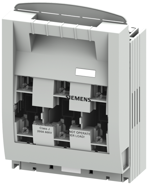SENTRON, fuse holder, class J, 3-pole, In 200 A, Un AC 600 V