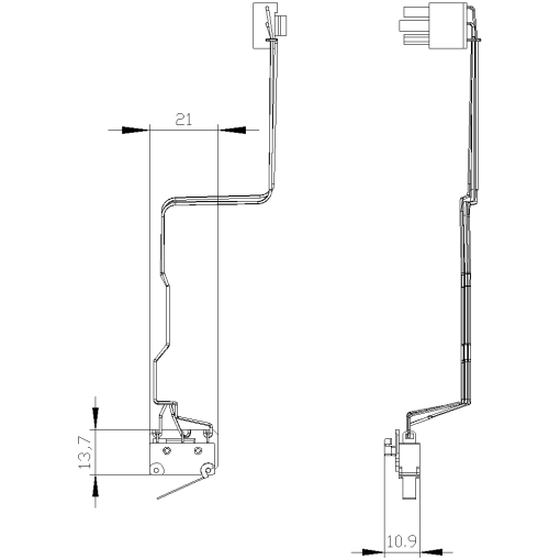 Tripped signaling switch S24, tripped signal from electronic trip unit