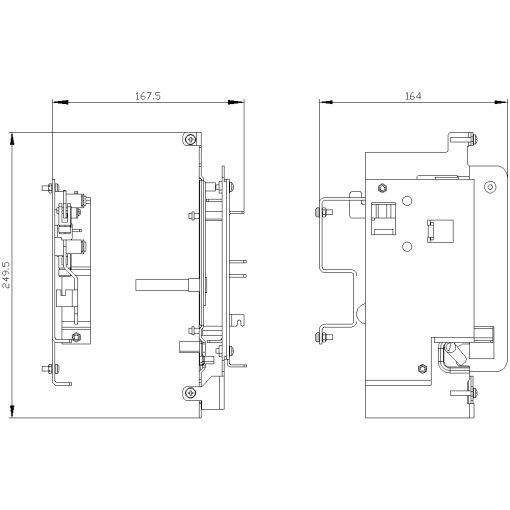 Locking mechanism to prevent opening of the control cabinet door in ON positi...