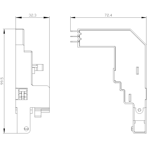 Tripped signaling switch S25, tripped signal from auxiliary release