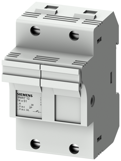 SENTRON, cylindrical fuse holder, 14 x 51 mm, 2-pole, In 50A, Un AC 690 V