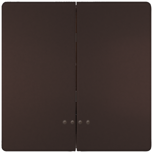 DELTA style rocker double with window for two-circuit switch, chocolate