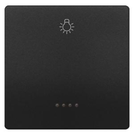 DELTA style rocker with window and light symbol, anthracite