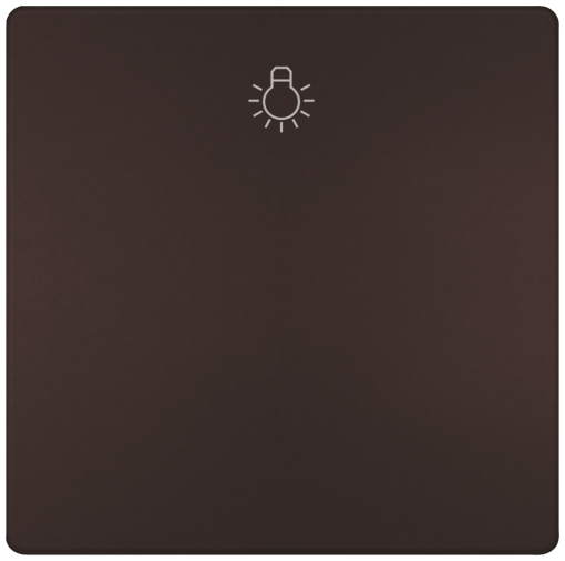 DELTA style rocker with light symbol, chocolate