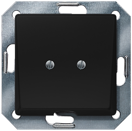 DELTA i-system soft black outlet plate, 55x 55 mm