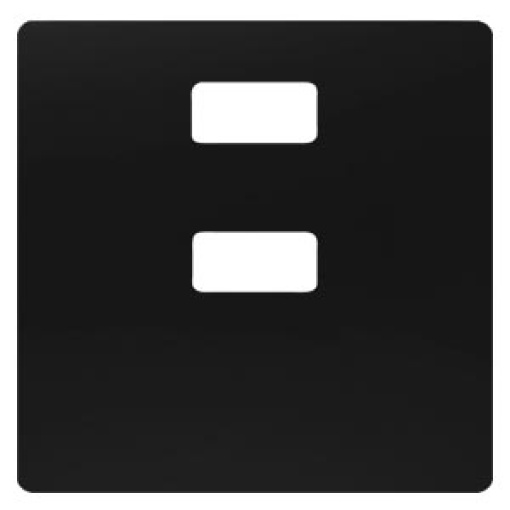 DELTA i-system soft black Cover double USB Charger