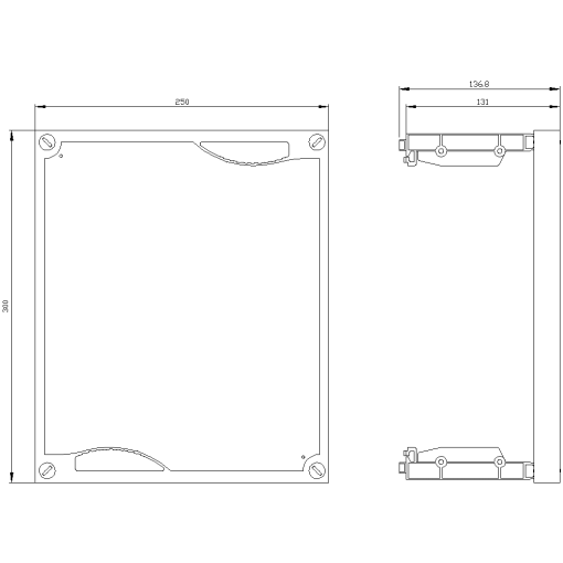 ALPHA 400630 DIN, reserve section cover kit with support H300 W250