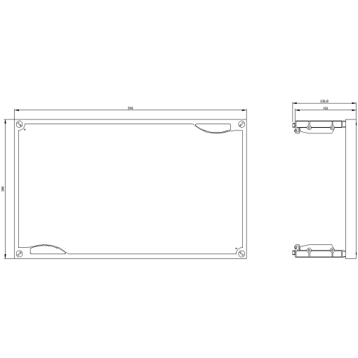 ALPHA 400630 DIN, reserve section cover kit with support H300 W500