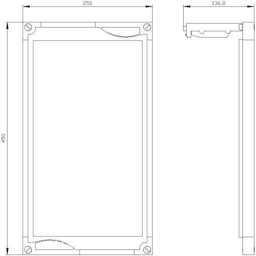 ALPHA 400630 DIN reserve section cover assembly kit with support, 40 mm deep...